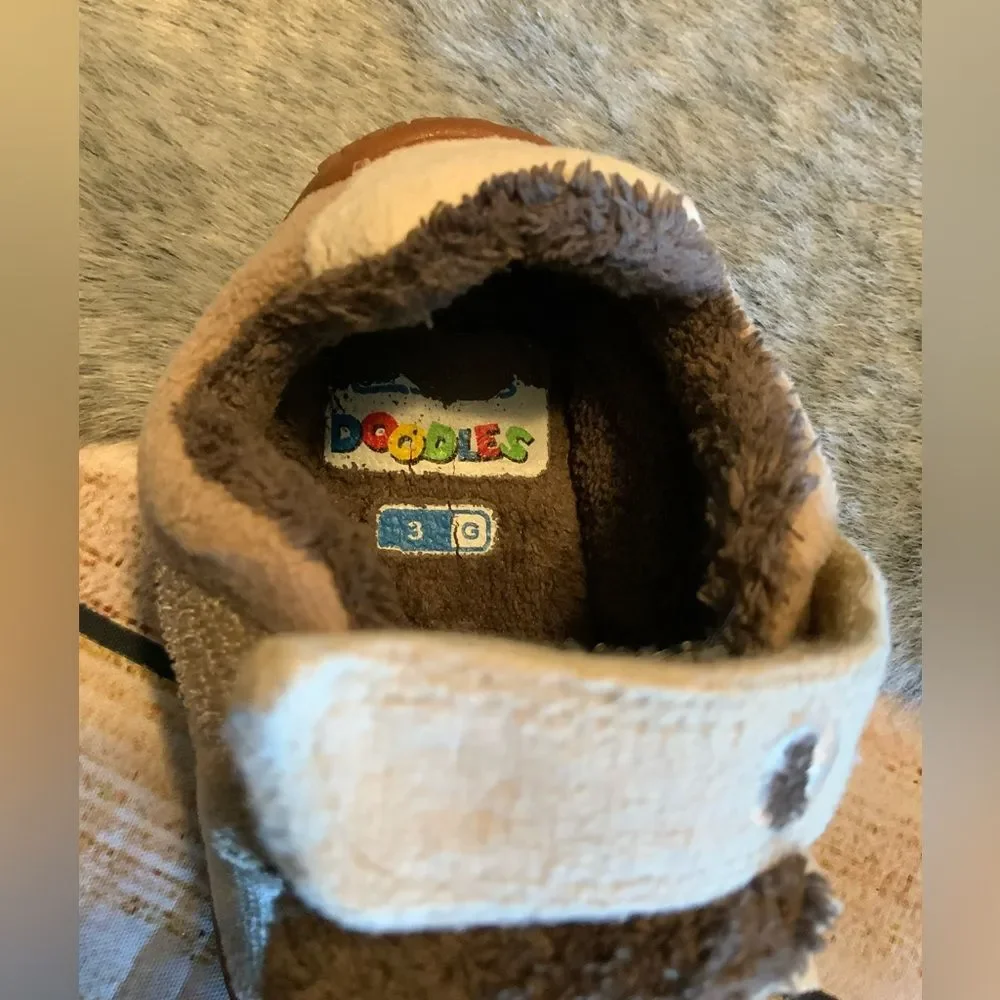 Kids Dog Face Slipper Shoes Size 3